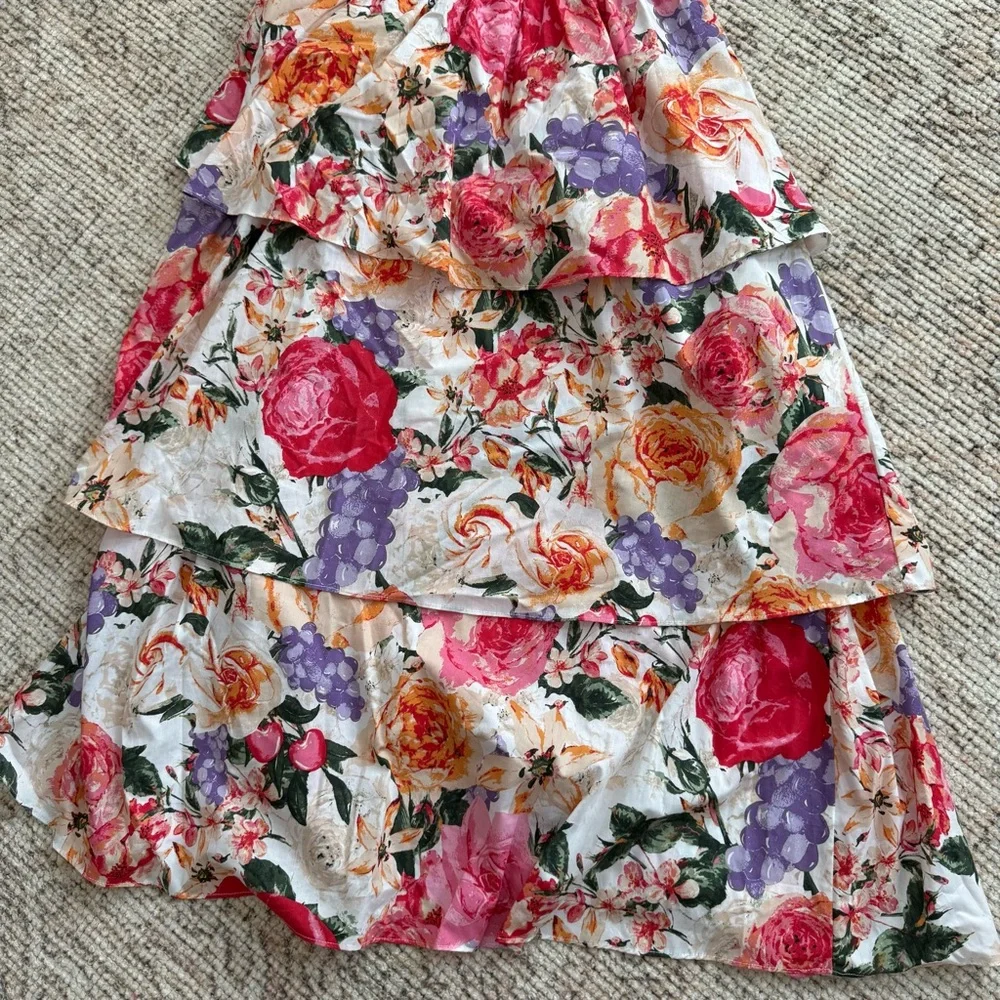 Buddy love floral Tiered Maxi Dress Small - Picture 2 of 6